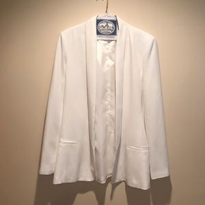 MURAL open front blazer jacket. White. Medium.